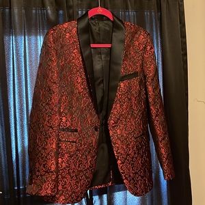 Mens red prom blazer